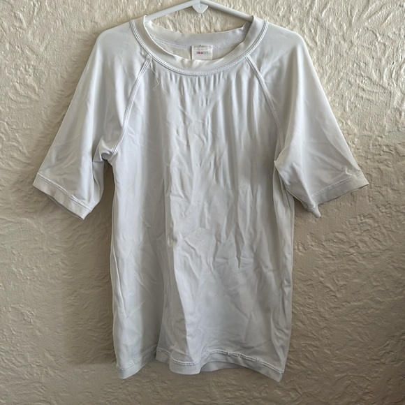 Hanna Andersson Sunblock Rash Guard White Kids Children’s 8 Flaws Swim - Picture 1 of 5